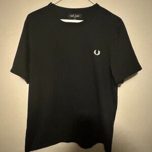 Fred Perry Ringer T-Shirt Black Size L